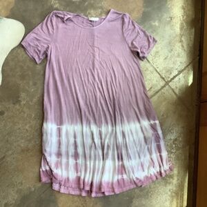 Tres Bien dress L tie die pockets dress tunic lilac